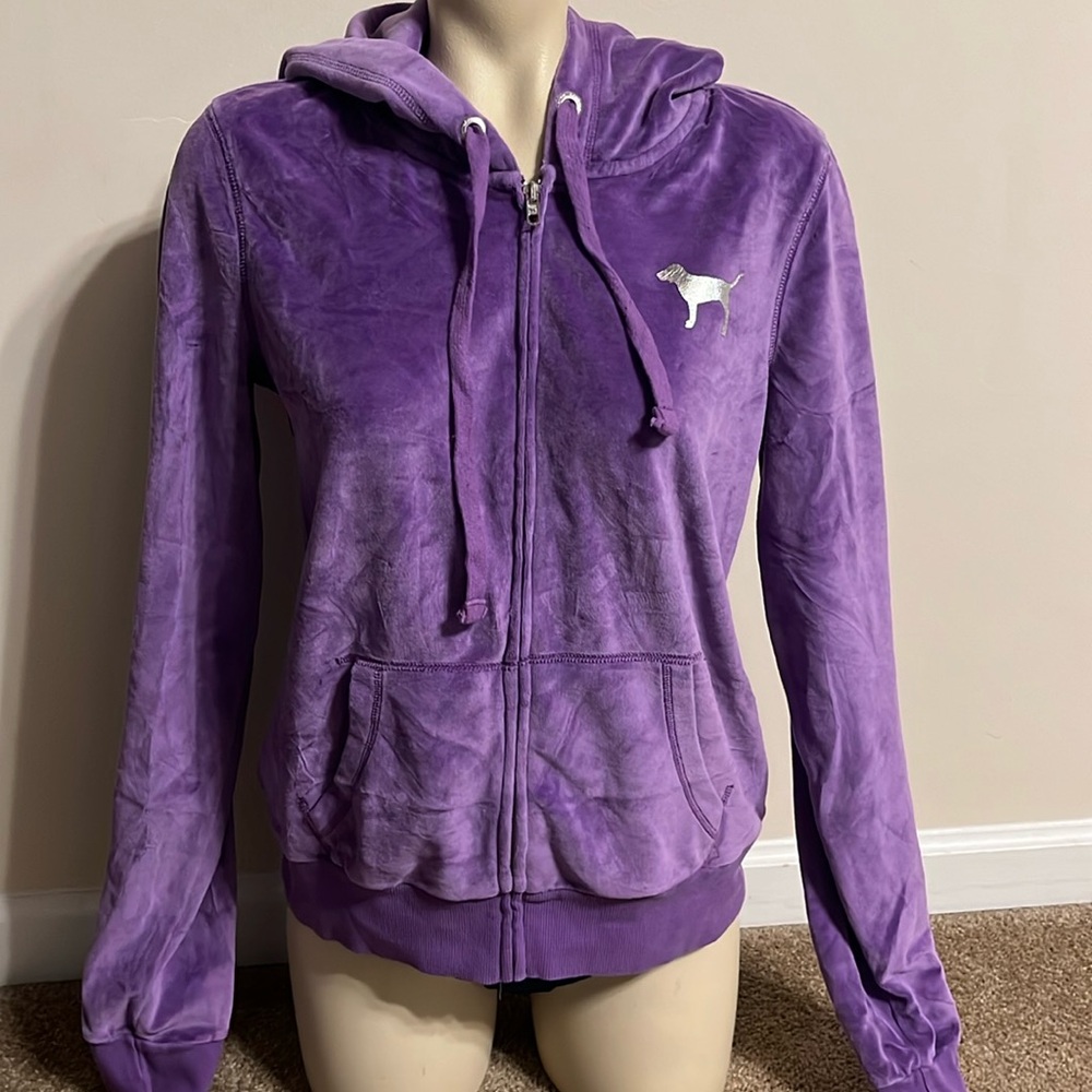 VS PINK Velvet zip up